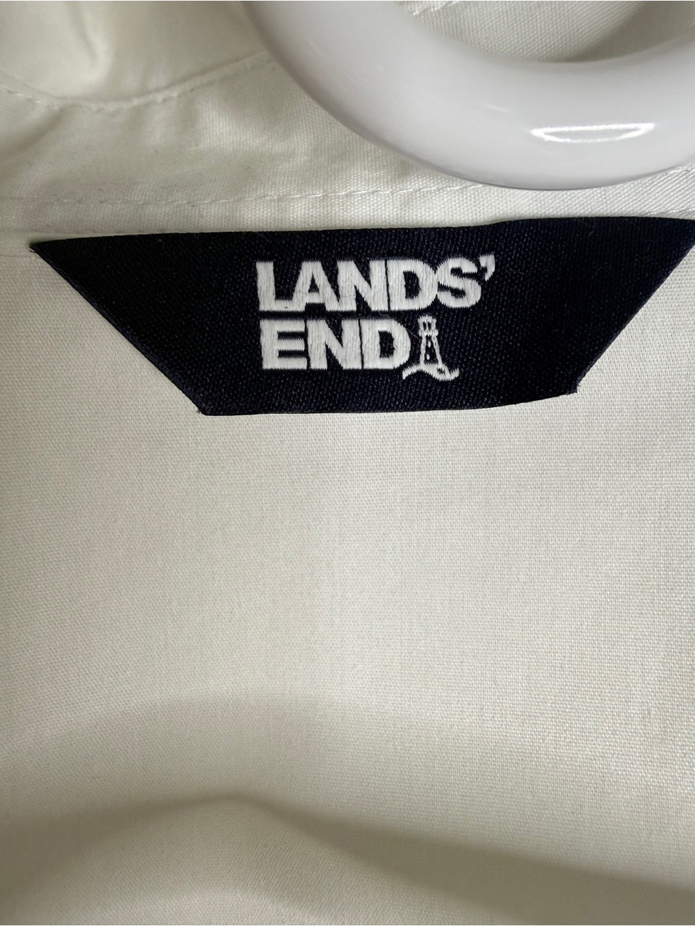 Lands End Classic Women’s Button-Down Shirt - White & Black 26W - Picture 3 of 12